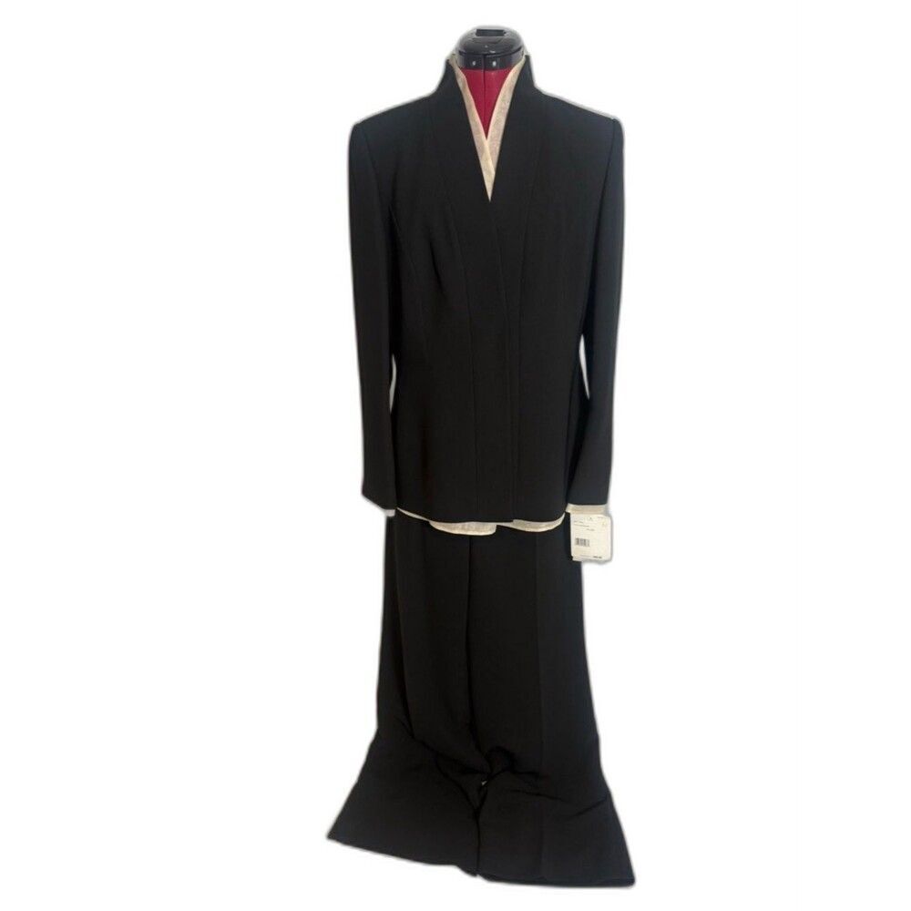 NWT Liz Claiborne Pantsuit Size 10 Black & White 2-Piece Set Blazer & Pants